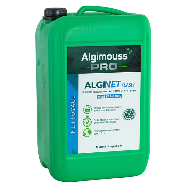 Nettoyant décrassant murs et façades Alginet flash bidon de 10 litres