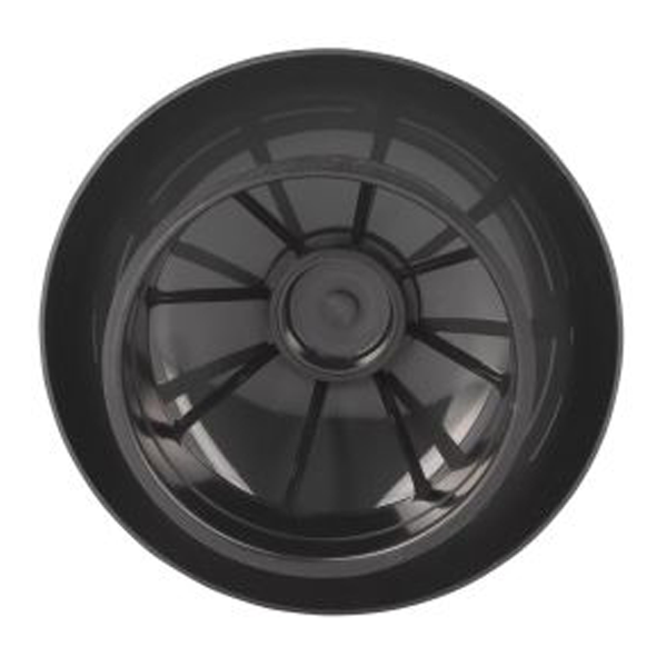 Chapeau de ventilation rond Nicoll - Diamètre 259 mm - Sortie 160 mm - Sans moustiquaire - PVC anti-UV - Gris anthracite