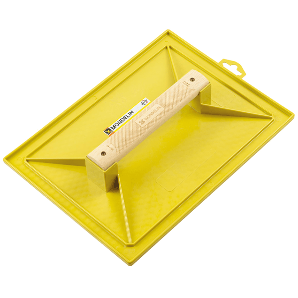 Taloche ABS jaune Mondelin poignée bois 18x27cm