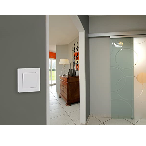 Interrupteur poussoir Schneider Asfora  blanc - 6 A - 230 V