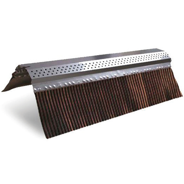 Closoir de faitage rigide ventilé galvanisé plomb ELOS - 120 MMx2 M - Naturel