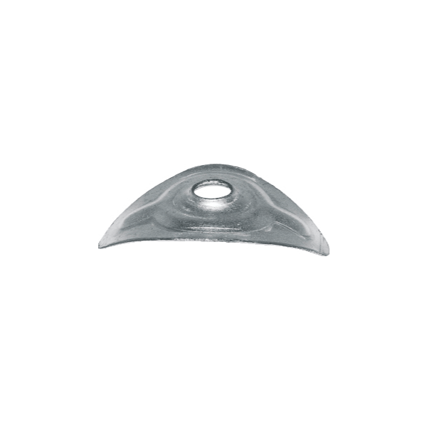 Plaquette losangée S.O. diamètre 6.5mm en acier galvanisé - Boîte de 100