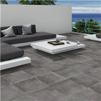 Carrelage sol extérieur effet "béton" CLARK GRIP Édilis - Gris - 45 CMx45 CM Ép.9,5 MM