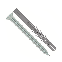Cheville nylon avec vis tête fraisée - diamètre 9,8 MM longueur 100,0 MM - lot 10