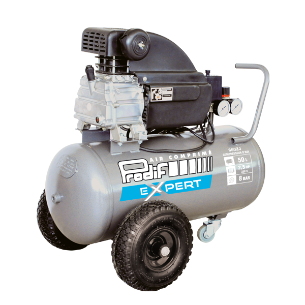 Compresseur mobile 50 litres 2.5 CV : Powair Industrie 860ZJ