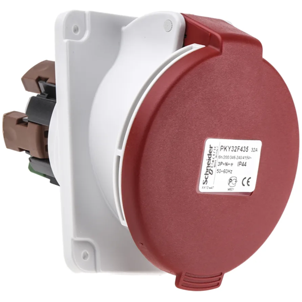 Socle de prise 3P+N+T Schneider PratiKa - 32 A - 380 à 415 V
