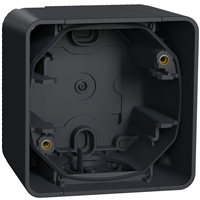 Boîtier pour 1 poste encastré Schneider Mureva Styl IP55 anthracite