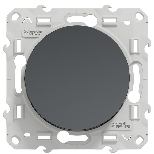 Interrupteur va-et-vient simple Schneider Odace - anthracite - 10A 250V