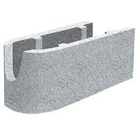 Bloc béton à bancher courbe Varibloc Alkern - Grand rayon - 500 MM x 200 MM x 200 MM
