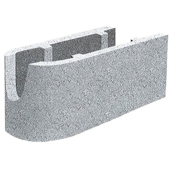 Bloc béton à bancher courbe Varibloc Alkern - Grand rayon - 500 MM x 200 MM x 200 MM