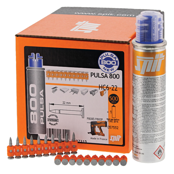 Tampon Spit HC6 17 et gaz pour cloueur P800 - Boîte de 500