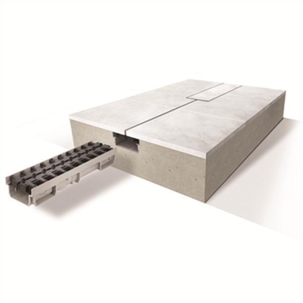 Caniveau invisible avec grille PVC - A15 - Connecto Invisible Nicoll - L100 int/130 ext - L.0,5 m