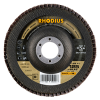 Disque à lamelles spécial acier et inox - LSZ F1 Rhodius - 125 x 22.23 mm - grain 40