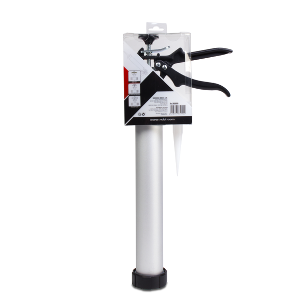 Pistolet applicateur mortier joints silicone polyuréthane Rubi 650 ml
