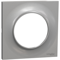 Plaque de finition simple Schneider Odace Styl - coloris aluminium