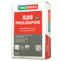 Mortier-colle améliorée rapide PROLIRAPIDE 528 - Gris - Sac de 25 KG