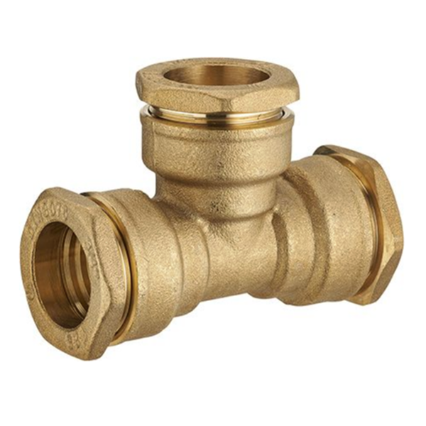 Raccord Té égal 90° laiton pour tuyau polyéthylène - diamètre 25 mm - Noyon et Thiebault Noyon-et-Thiebault 1731 25 L1