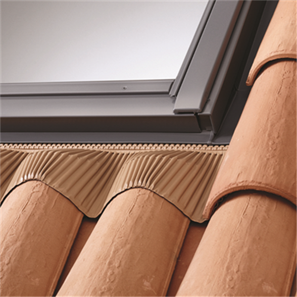 Raccord EDW pour fenêtre de toit Velux MK06 - 78,0 CM x 118,0 CM - pose sur tuiles - Ocre/Jaune