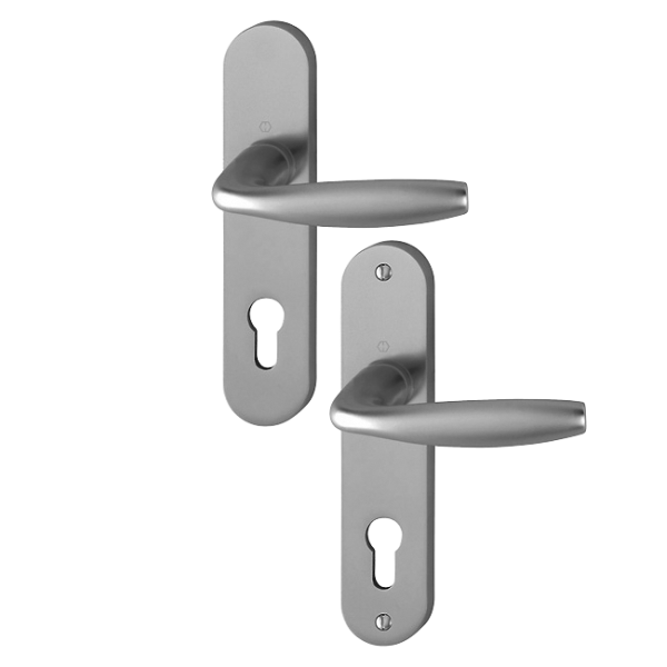 Poignée porte clé I New York Hoppe porte 38-47mm carré 7mm Alu inox