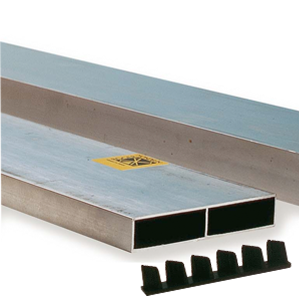 Embout plastique règle aluminium maçon 1 ou 2 voiles 100 x 18 mm par 2