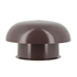 Chapeau de ventilation rond Nicoll - Diamètre 204 mm - Sortie 125 mm - Sans moustiquaire - PVC anti-UV - Marron