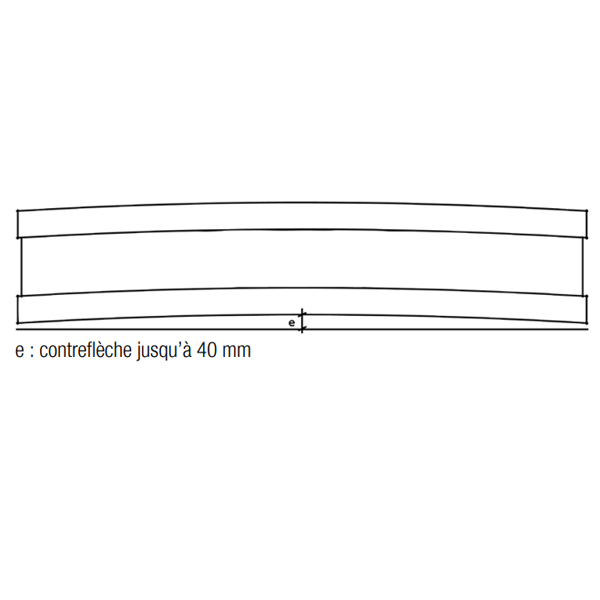 Poutre en I Inopanne avec âme bois massif - Sapin traité classe 2 incolore - 70 x 300 mm - L.6 M