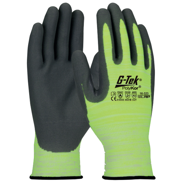 Gant anti-coupure haute visibilité enduction nitrile 10 16-323-CHA10
