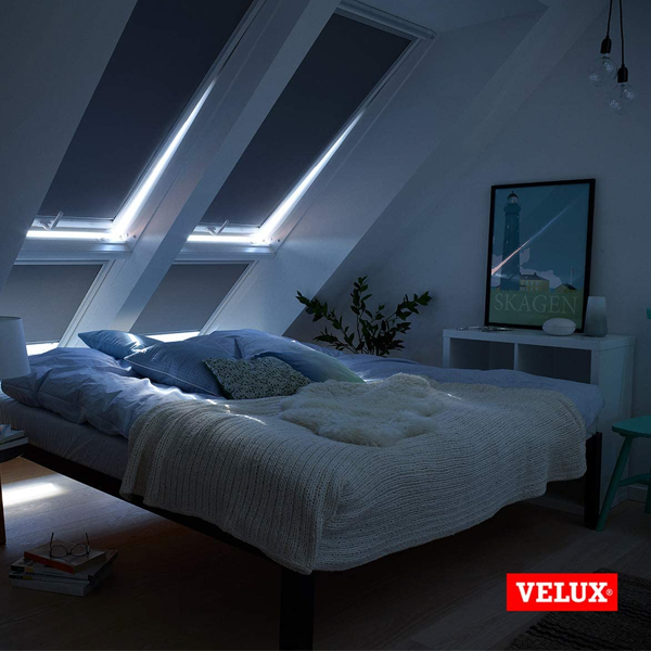 Store occultant Velux DKL pour fenêtre de toit UK04 - 134,0 CM x 98,0 CM - Gris