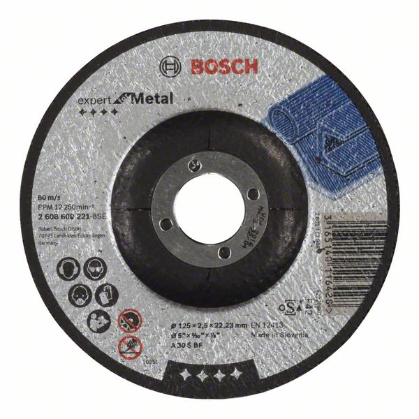 Disque à tronçonner Bosch Expert for Metal 125 x 22,23 x 2,5 mm