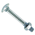 Boulon TRCC tête collet carré avec écrou - acier zingué - M8 x 100 mm - boîte de 20