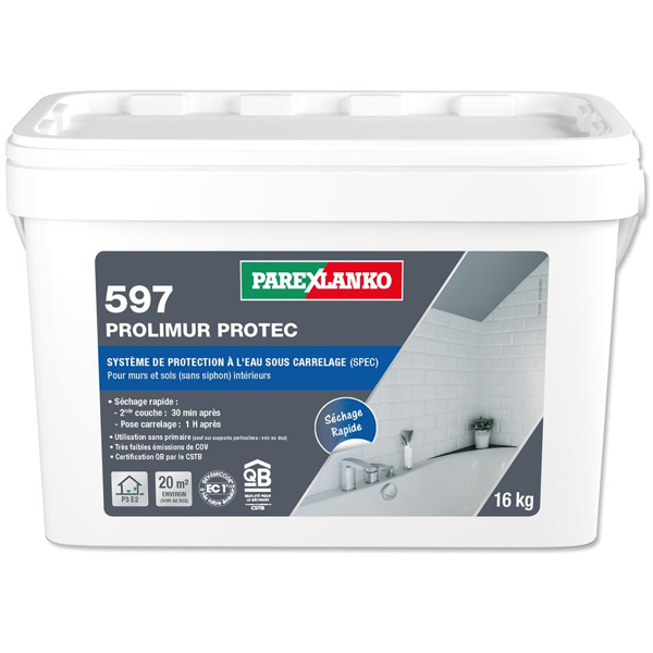 Protection à l'eau sous carrelage Parexlanko Prolimur Protec 597 - 16,00 KG