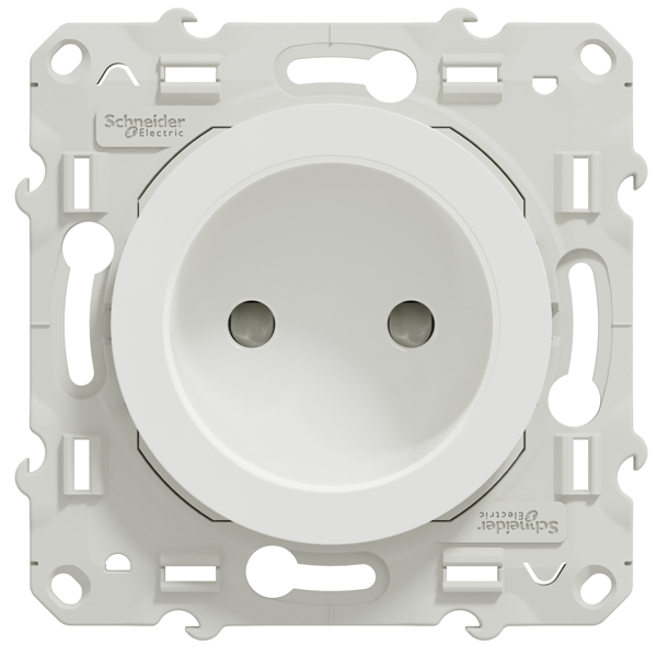 Prise de courant 2P Schneider Odace - blanc - 16 A - 250 V
