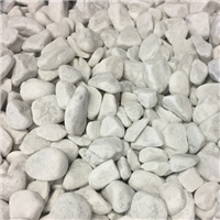 Gravillon décoratif roulé blanc de Carrare - granulométrie de 15 à 25 mm - Sac de 25 kg