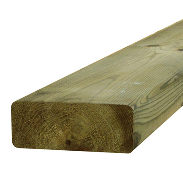Bois d'ossature en Pin - raboté 4 faces AA - Traité Classe 4 Vert - 145 MM x 45 MM - 4,00 M