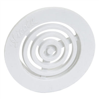 Grille ronde aération visser coller contre cloison Nicoll 35 mm