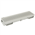 Caniveau bas piscine Grille piétonne 500 mm x 130 mm PVC Gris