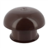 Chapeau de ventilation rond Nicoll - Diamètre 164,5 mm - Sortie 100 mm - Sans moustiquaire - PVC anti-UV - Marron