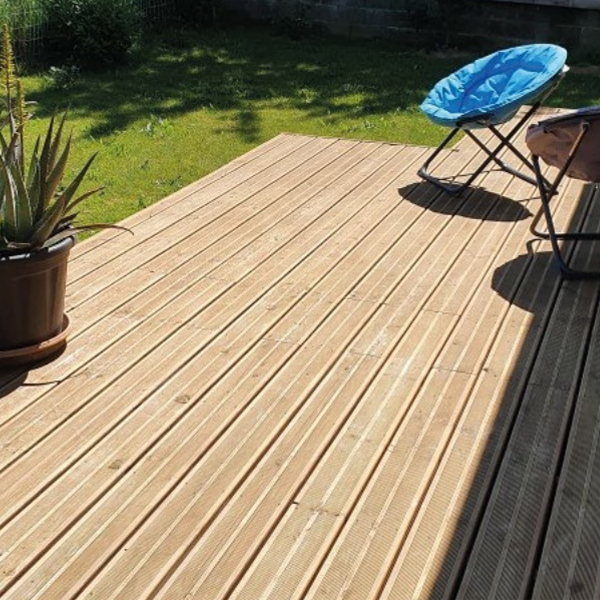 Lame de terrasse en Pin traité classe 4 vert -