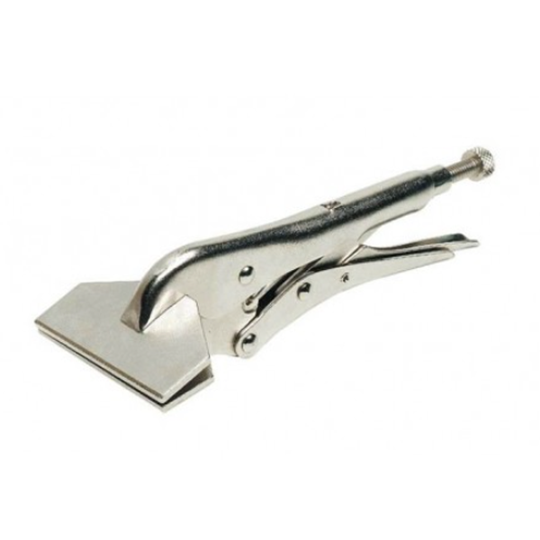 Pince étau bec plat 210 mm profondeur mâchoires 45 mm acier