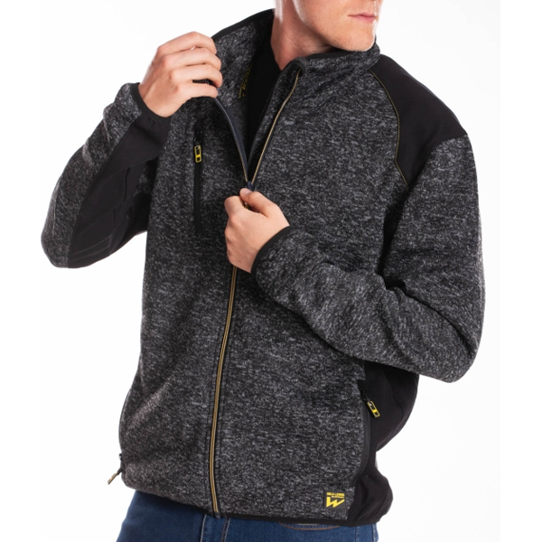 Sweat zippé Rica Lewis Richie -100 % polyester - gris et noir - taille L