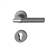 Ensemble rosace clé I Lecce Hoppe alu inox mat porte 35-45mm carré 7mm