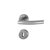 Ensemble rosace clé en L Alta Hoppe Inox porte 38-42mm - carré 7mm