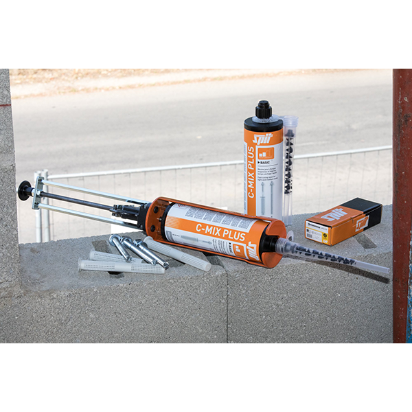Cartouche scellement chimique C MIX Plus Spit couleur pierre 380 ml + 2 buses