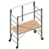 Échafaudage roulant châssis pliable Aluxis Mini 87 2,90m Alu Atrad