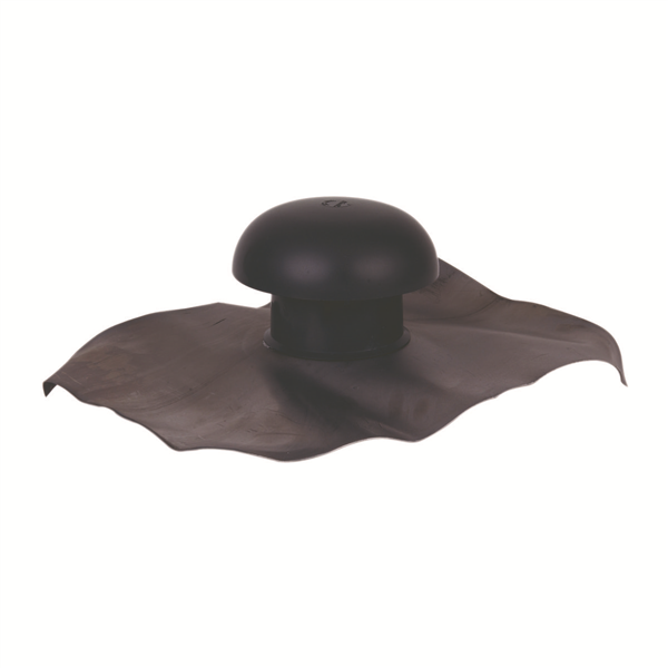 Chapeau de ventilation avec collerette d'étanchéité - diamètre 100 mm - anthracite