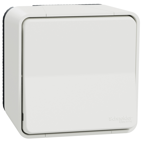 Interrupteur poussoir en saillie Schneider Mureva Styl complet blanc