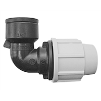 Raccord compression arrosage enterré coude F Plasson 20x27 3/4" Ø25mm