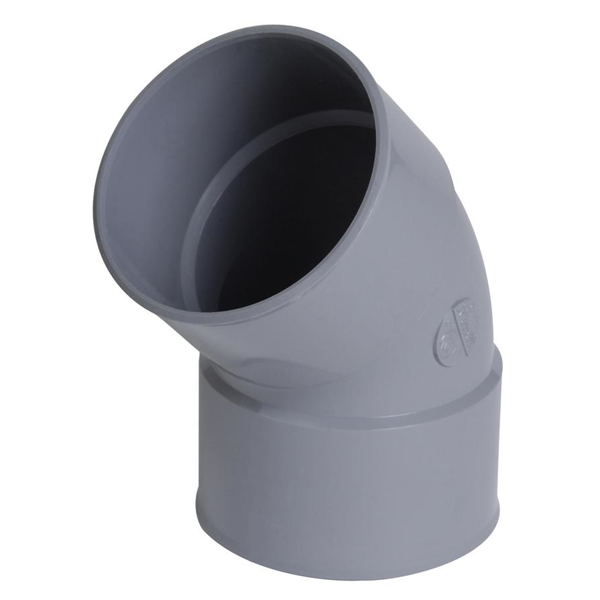 Coude PVC à coller Femelle - Femelle 45° Diamètre 40 mm NICOLL CH44