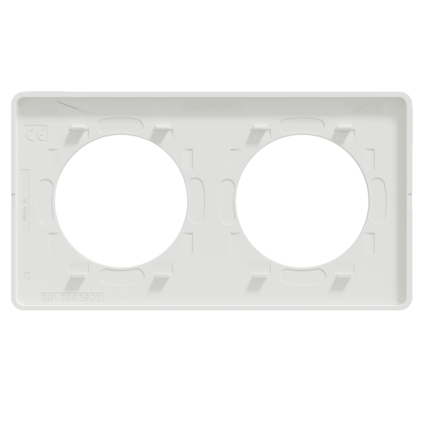 Plaque de finition double Schneider Odace Touch - translucide