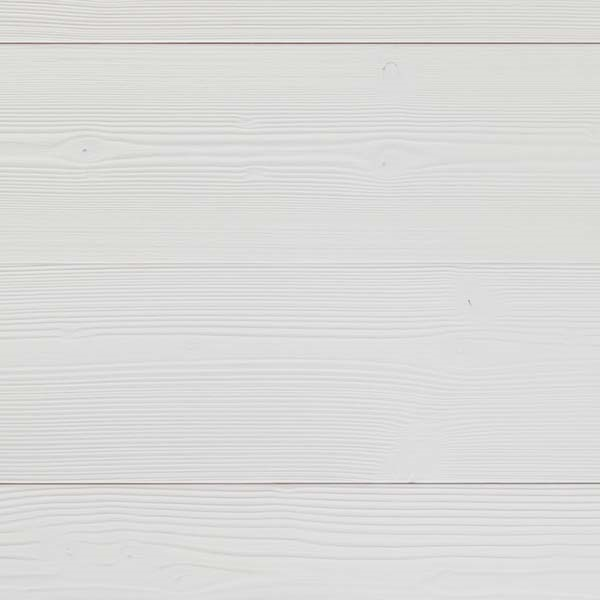Lambris intérieur en Sapin du Nord brossé ELOS - Blanc neige - 13,6 CM x  L.2.65 M